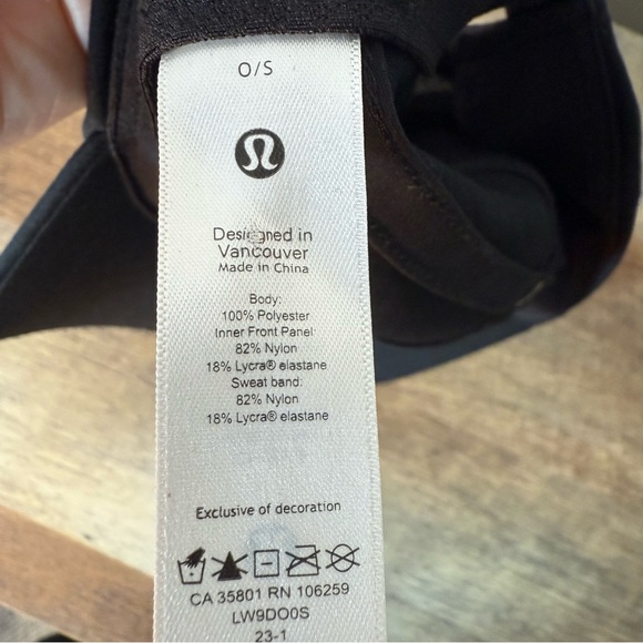 LULULEMON Black Soft Ball Hat Running Cap Strap Lightweight Athletic Baller - Picture 10 of 11